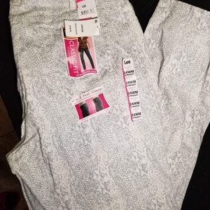 Lee Classic Fit Cream Snake Jeans